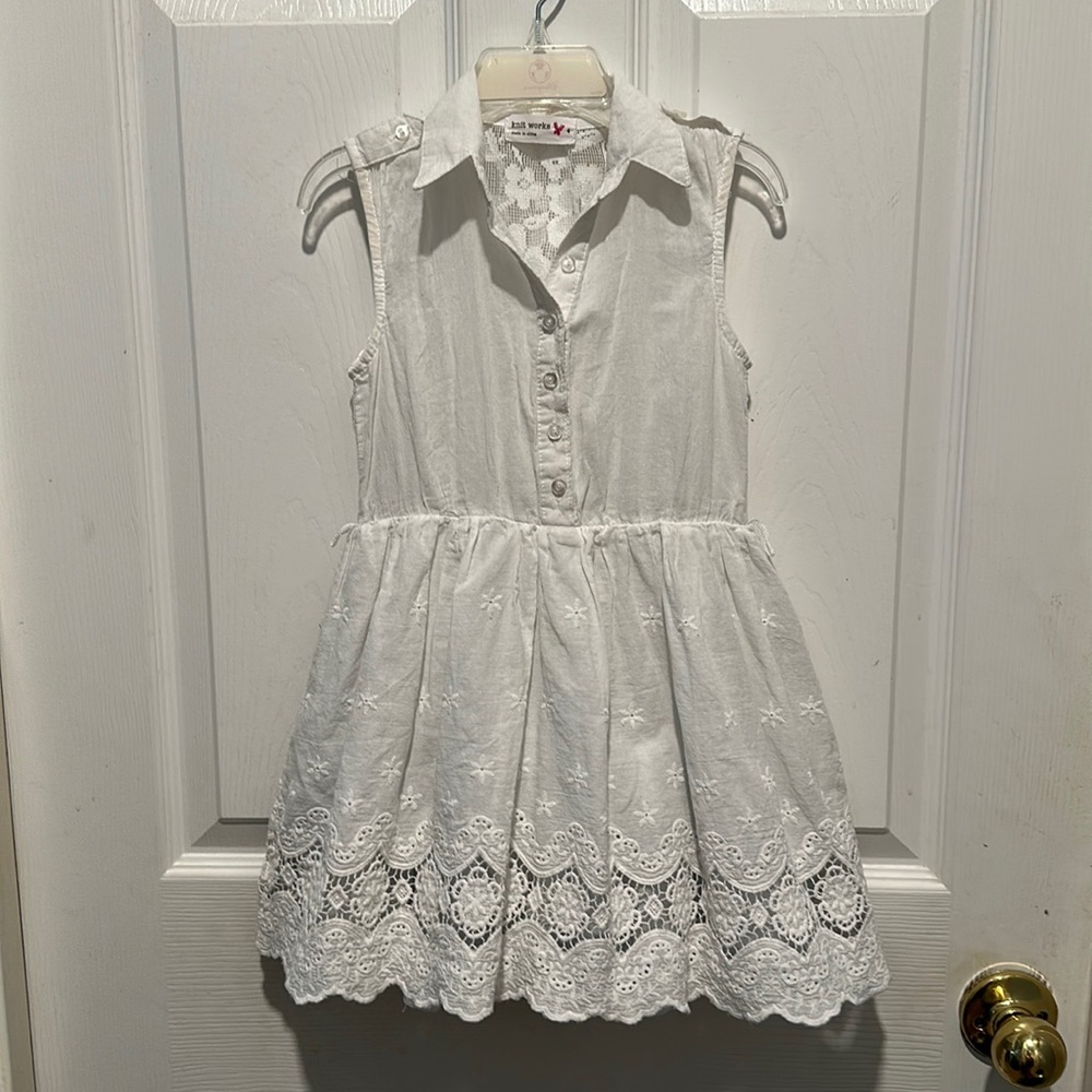 White Collared Dress 4t beach / summer / vacation pictures